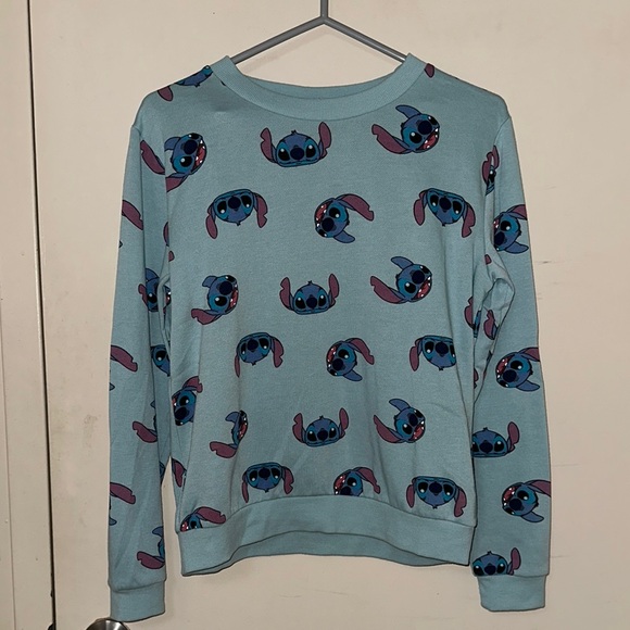 Disney Stitch Blue Women's Sweater - Picture 1 of 3